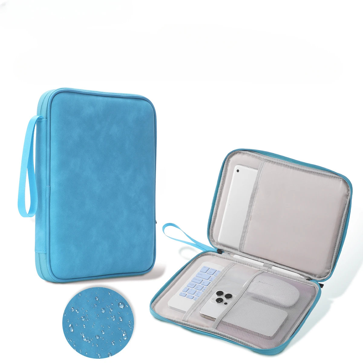 Tablet Sleeve Tas voor iPad Pro 12.9 11 inch iPad 10e Air 5 4 3 10.9 10.2 inch 9e 8e 7e Generatie Waterdichte Rits Pouch: ELEVEN / green