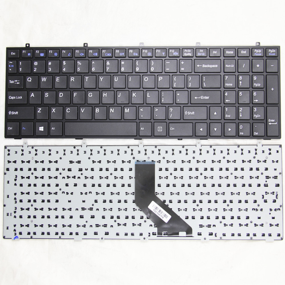 US English Laptop Keyboard Original For Clevo W350 W670 W370ET W37S0 W670SC CW355ST Backlit Keyboard MP-13H83USJ4309: NO Backlit