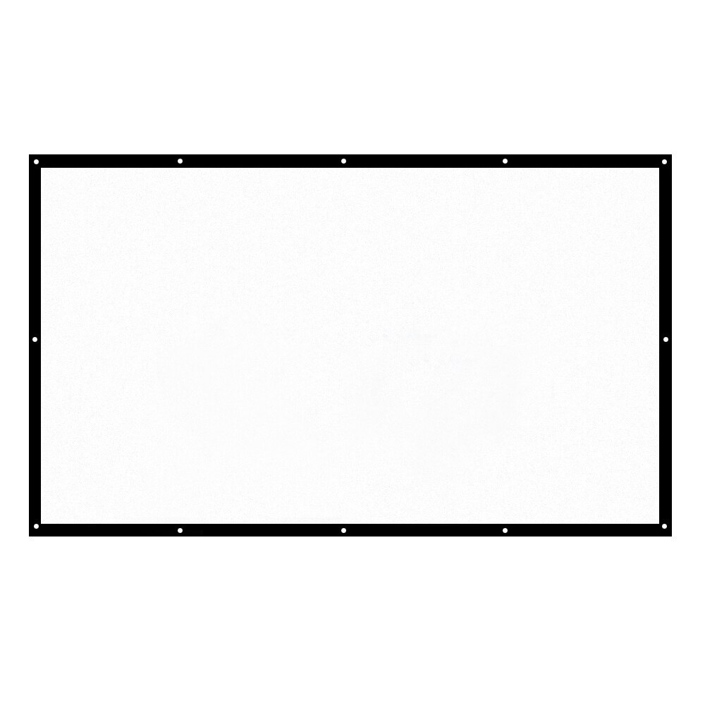 60-150 tommer bærbar projektorskærm  hd 16:9 hvid diagonal videoprojektionsskærm sammenfoldelig vægmonteret hjem