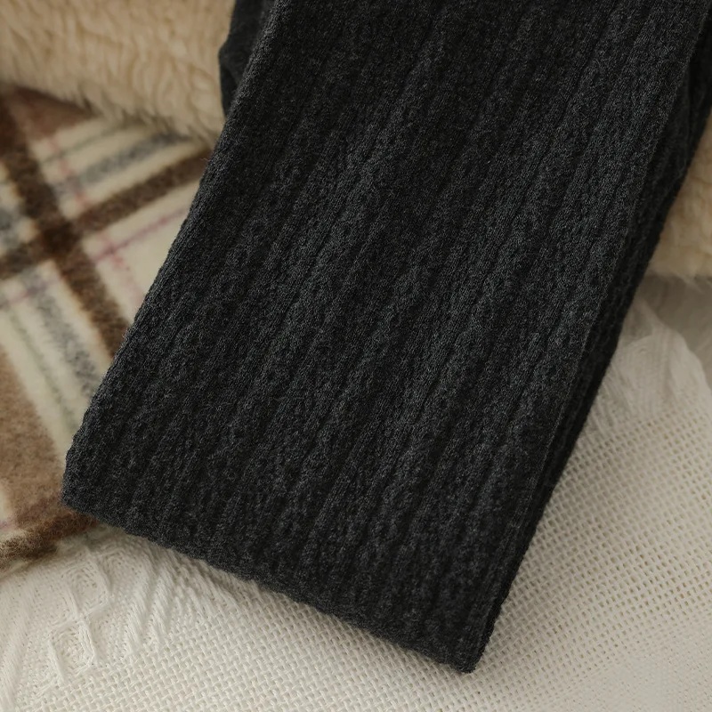 Figurformende, cremefarbene, gestreifte, gedrehte strumpfhose für damen, dünne Vlies-basisschichtsocken für frühling und herbst, Ideal für draussen-aktivitäzehn: 4g / Gold