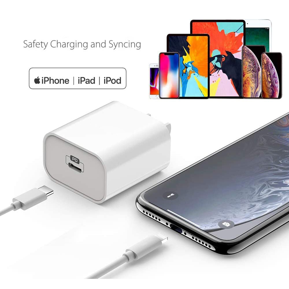 Original 20W USB-C Charger Adapter For iPhone 12 Pro Max 12 mini 11 XS Fast Charging EU Plug Quick PD USB Type C Travel Charger