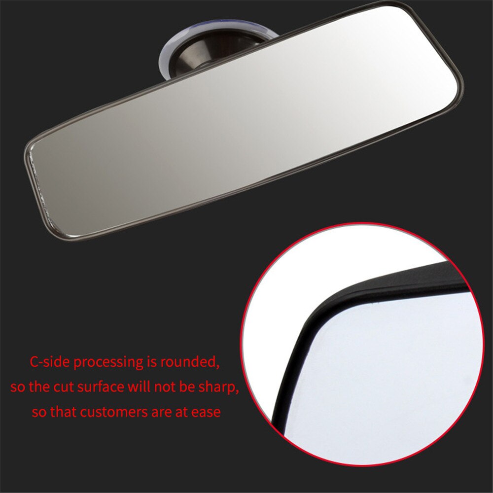 Black HD Car Rear View Mirror Wide-angle Panoramic Rearview Mirror Auto Reverse Back Parking Reference Rear Mirrors Car-styling