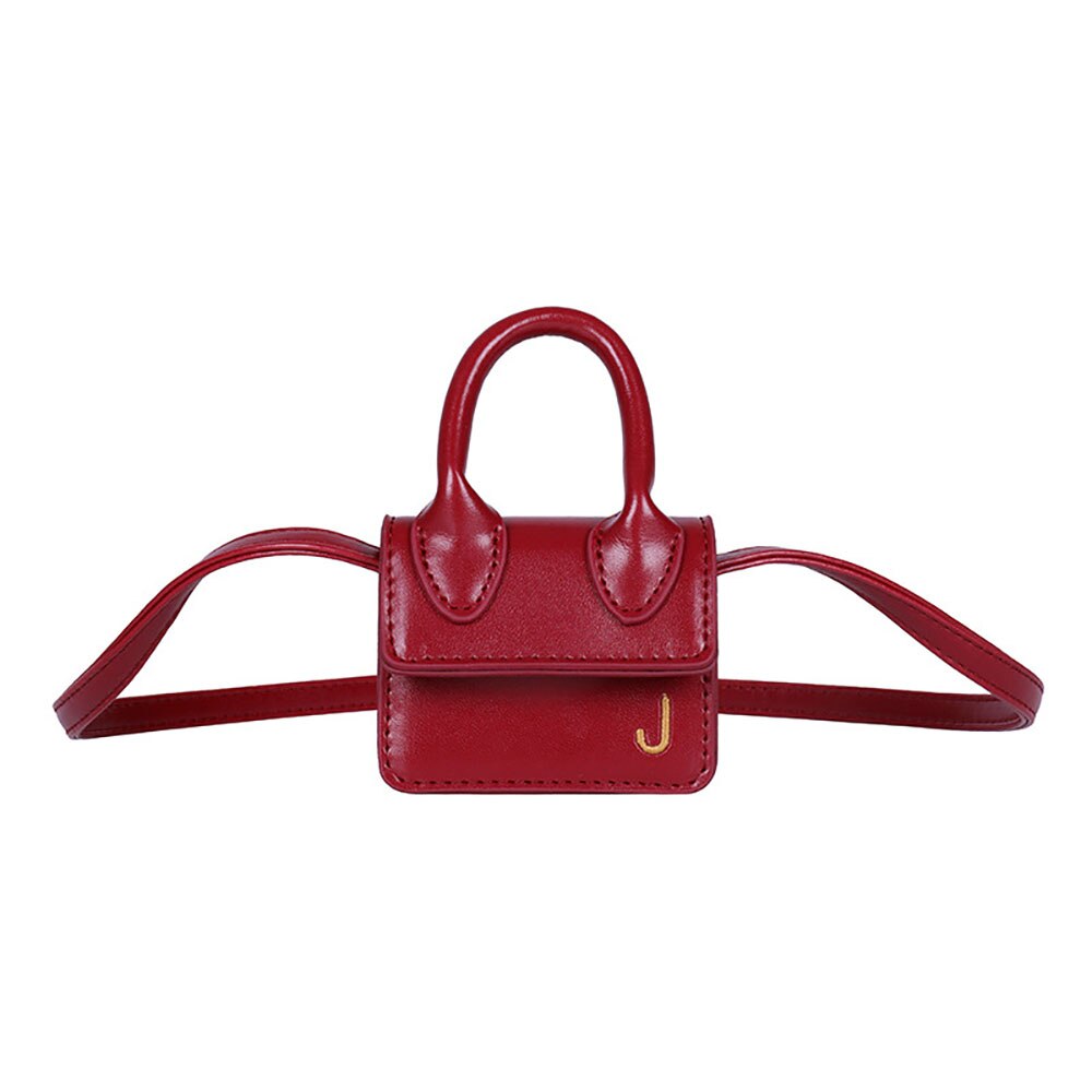 PU Leder Kleine Frauen Taschen Candy Farbe Platz Messenger Handtasche Crossbody Mini Tasche Für Frauen Mädchen Schulter Tasche: Wine Red