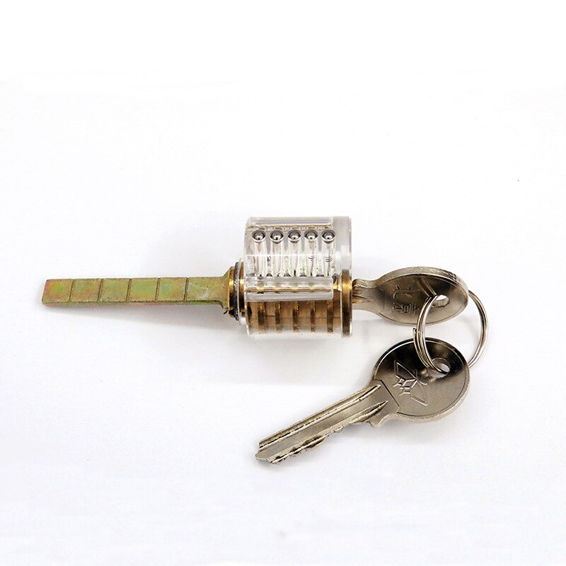 Practice Transparent Lock Pick Visible Training Skill Cutaway Inside Copper Padlock Tool For Locksmith