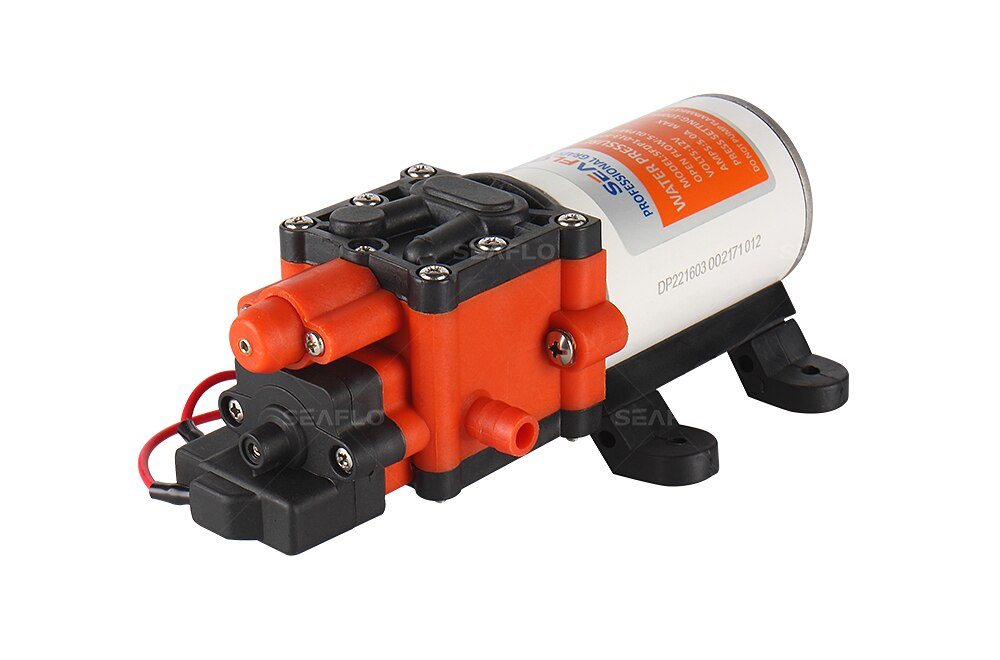 Seaflo 12 v dc motor liten högtrycksvattenpump 100 psi 1.3 gpm membranpumpdelar för