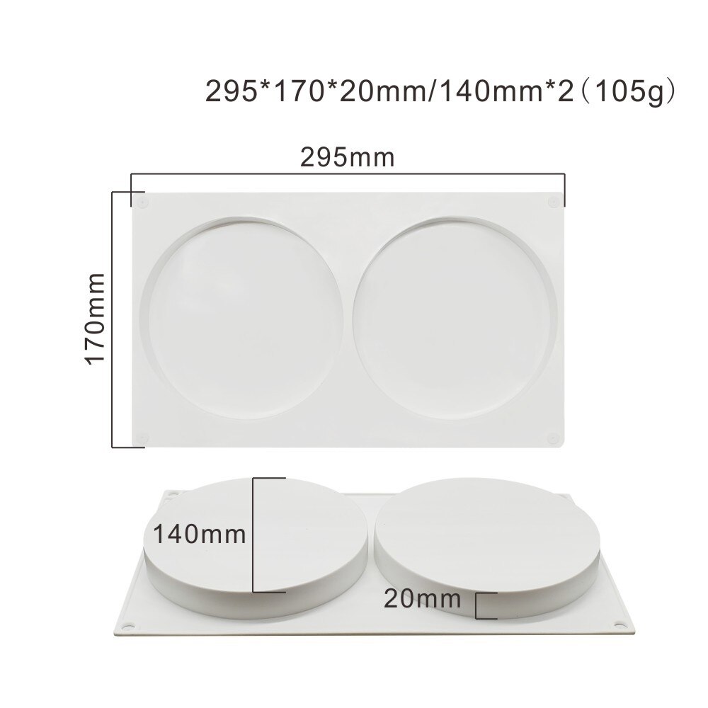 Silicone 2 Holes Round Sandwich Molds Chocolates Cake Decorating Tools Mold For Fillings Mould Dessert Pastry Bakeware