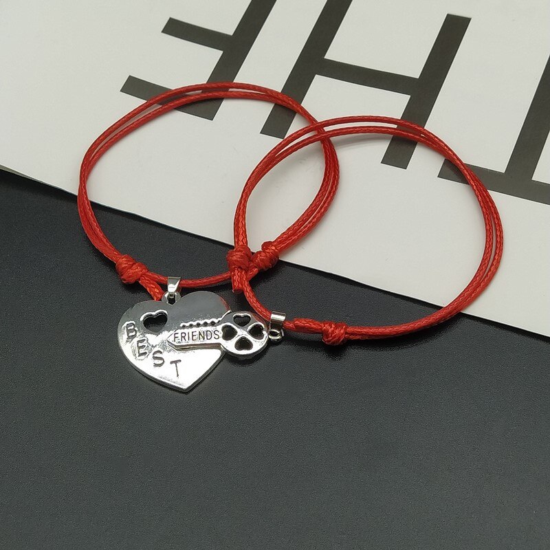 Bracelet Yin Yang de Style chinois pour hommes et femmes, 2 pièces, noir et blanc, corde ajustable, bijoux à la ,: E