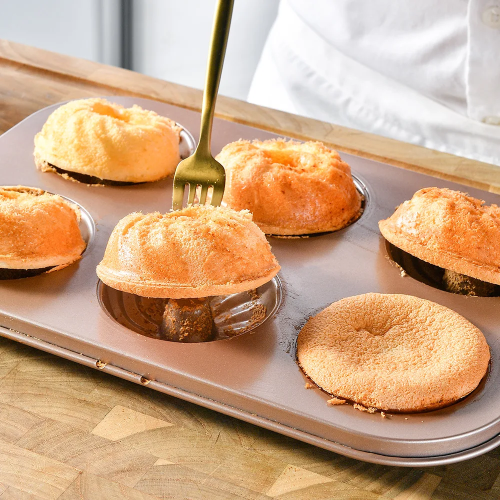 6 Hole Reusable Baking Tray Baking Pan Carbon Steel Cake Baking Mold Non-Stick Muffin DIY Cartoon Cake Pan Moulds Donut Baking