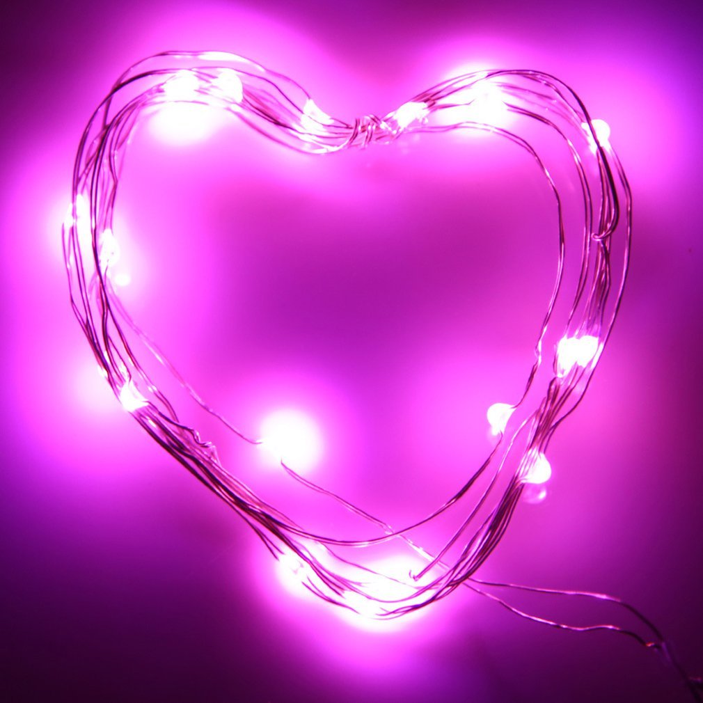 Battery Operated 3 Meters String Light with 30 LEDs Christmas Wedding Party Decor LED Copper Wire Light String: pink