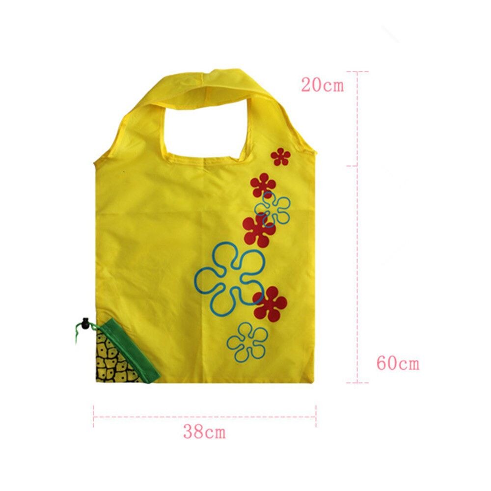 Nylon Foldable Reusable Shopping Bags Fruits Tote Eco Storage Large-capacity Handbag Waterproof Women No Zipper