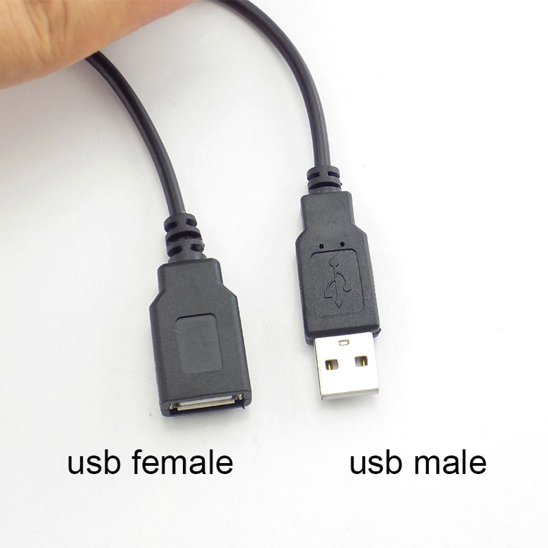 Cabo de alimentação de 0.3m/1m/2m, 2 pinos usb 2.0 a fêmea macho 4 pinos fio jack carregador cabo de carregamento conector de extensão diy linha 5v