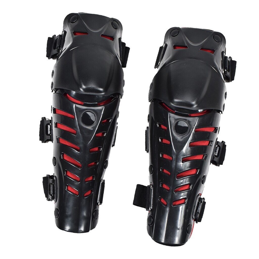 1 Paar Racing Volwassen Knie/Scheenbeschermer Motorfiets Body Bescherming Armor-Rood/One Size