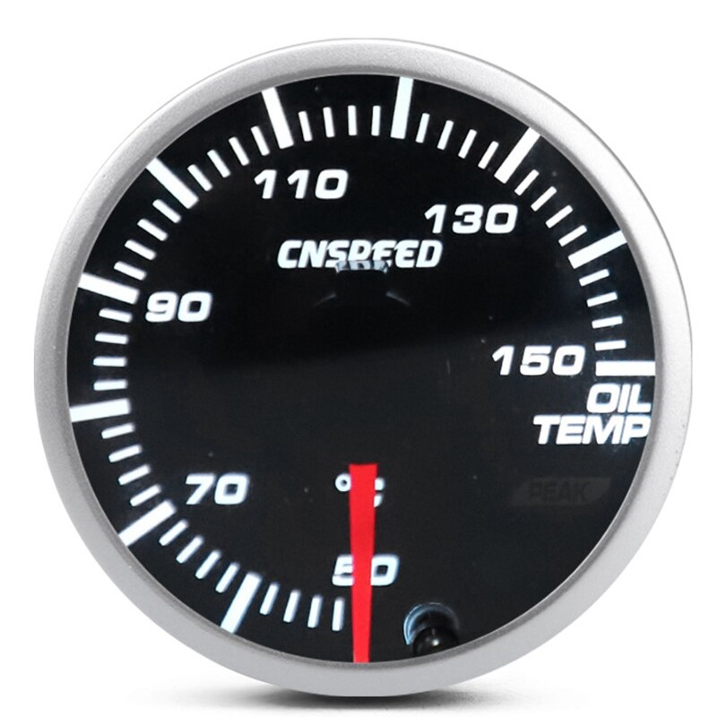 CNSPEED 2 Inch 52mm Car 12V Oil Temperature Gauge 50-150℃ LED 10-Color Oil Temperature Gauge Auto Car Gauge/Car Meter