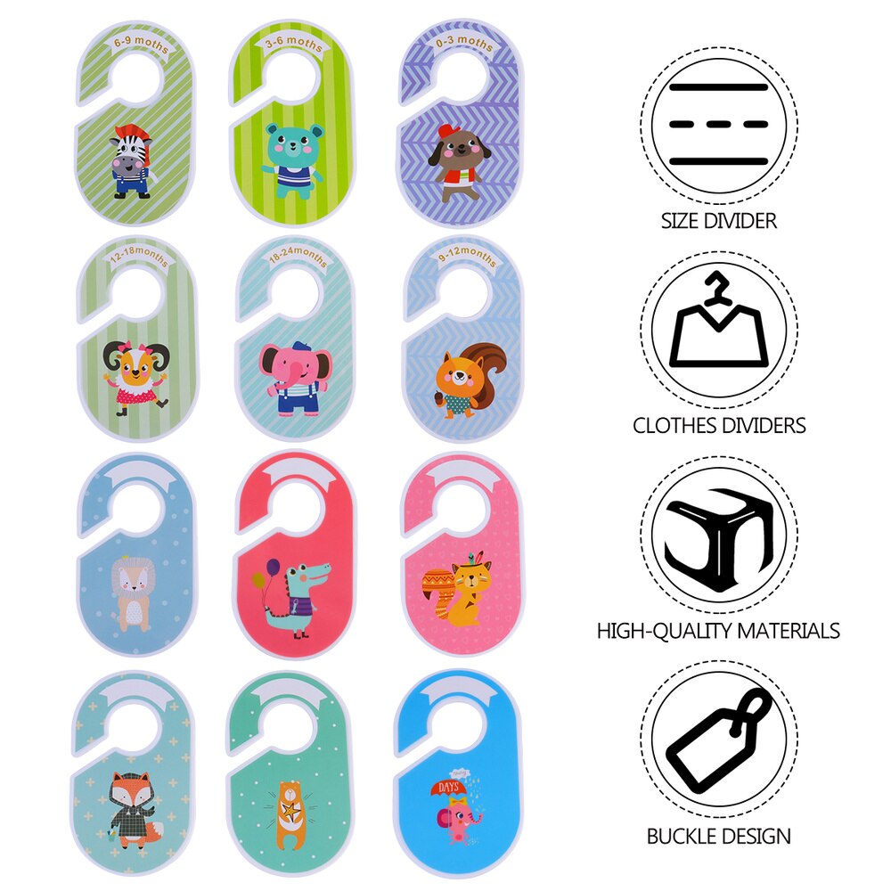 18 Pcs Clothes Divider Clothes Size Dividers Clothing Size Dividers for Store: Assorted Color