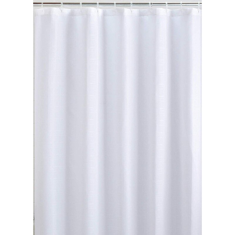 Mildewproof Fabric Shower Curtain Waterproof (White) & Washing Machine Cover,Washer/Dryer Cover