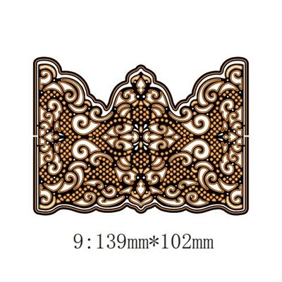 Mixed Lace Edge Border Frame Metal Cutting Dies Stencils For DIY Scrapbooking Decoration Embossing Card Craft Die Cut: H2073