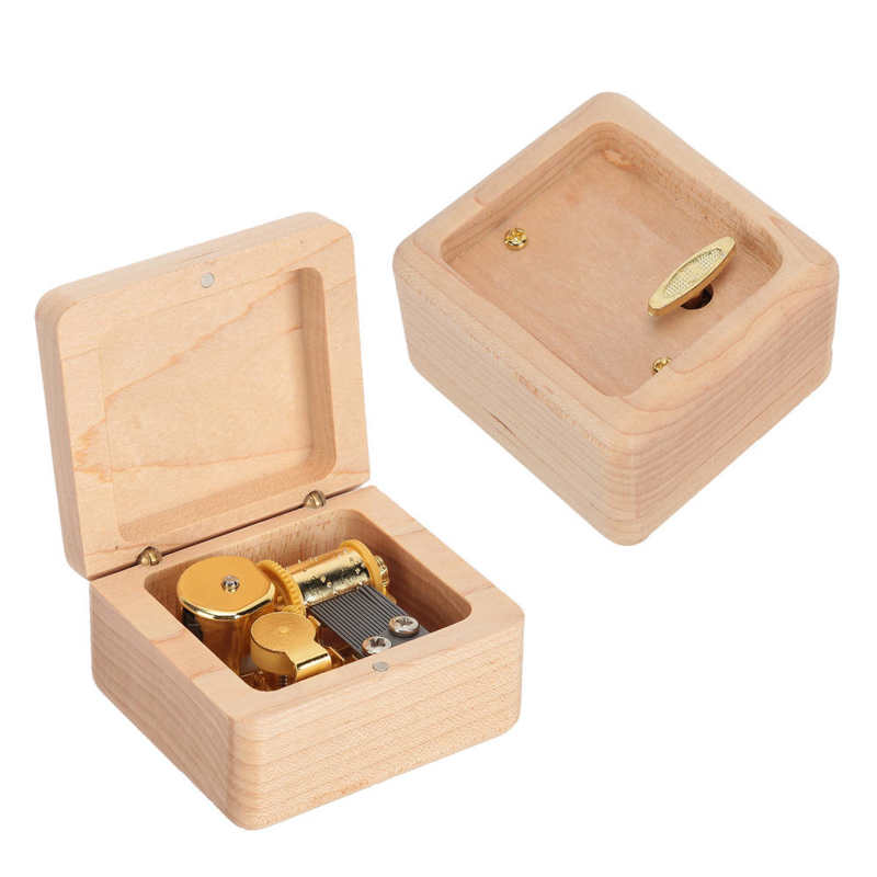 Wood Musical Box Portable Small Musical Boxes for Children Parents