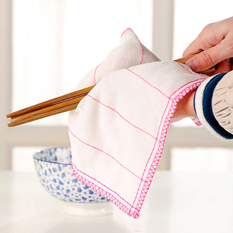 2/3/5 PCS/Set Coton Gaze Chiffon De Nettoyage Chiffon Absorbant Lavage Windows Serviette de Cuisine Torchon Serviettes multi-usages Chiffon