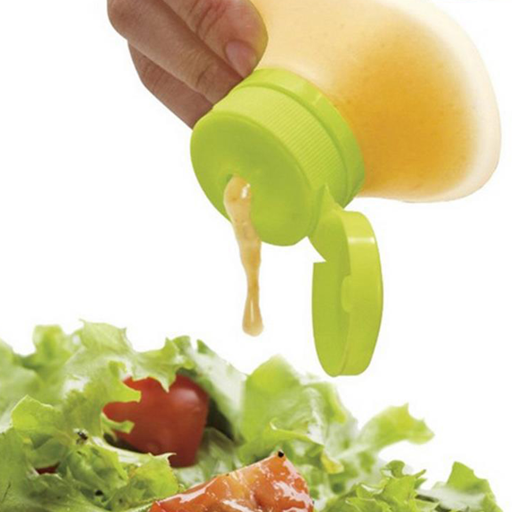 Bærbar silikone presse flaske dispenser mini sovs både til sauce olie ketchup madlavning værktøj hjem gadget