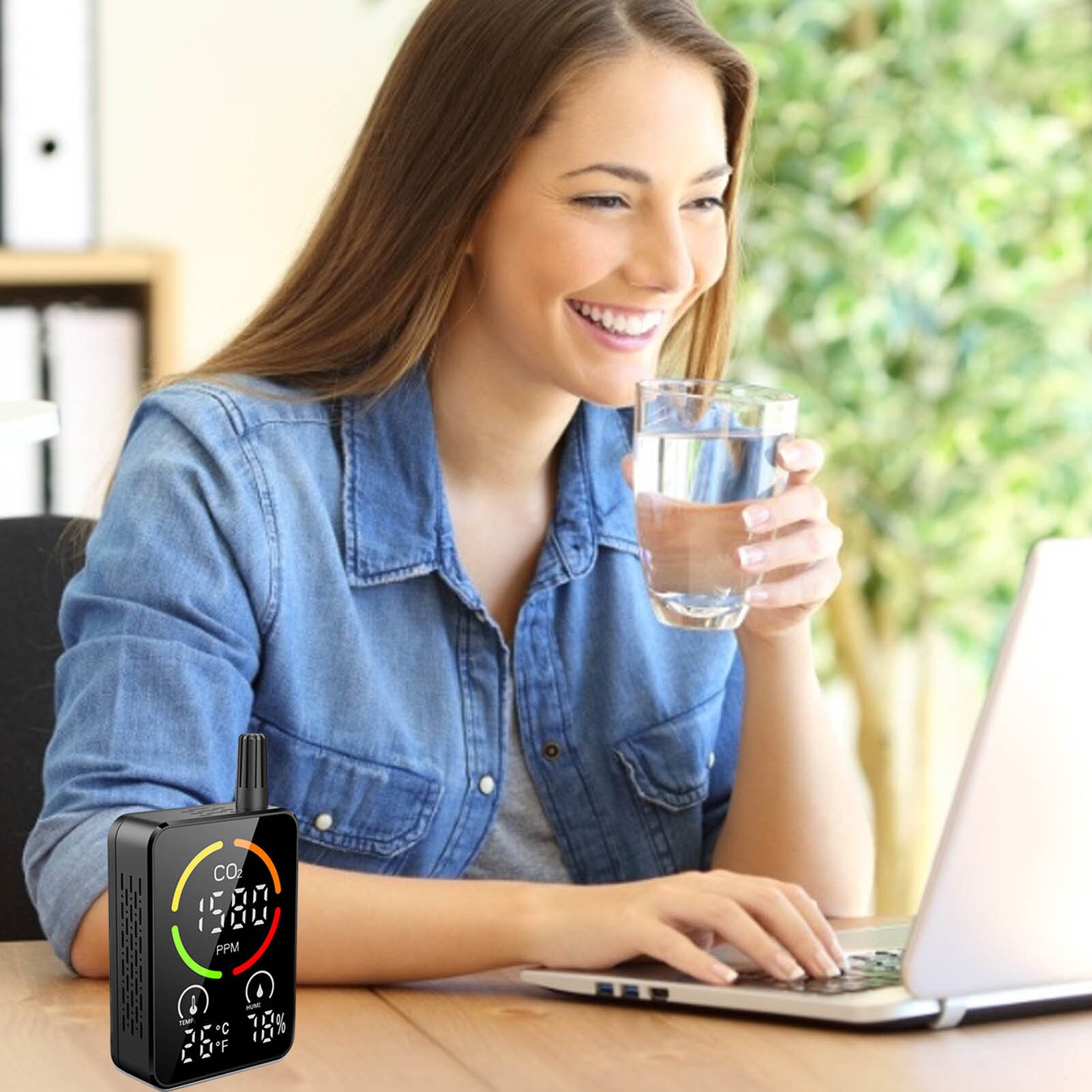 CO2 Meter Digitale Temperatur Feuchtigkeit Sensor Tester Luft Temperatur Und Feuchtigkeit Sensor Mit Intelligente Alarm System