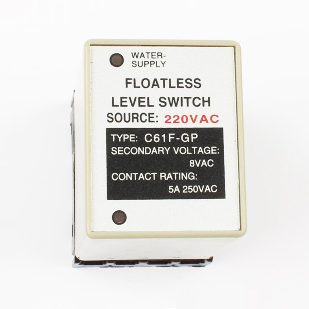 C61F-GP Niveau Relais C61F-Gp Water Level Controller Schakelaar Pomp Automatisch Met Base Floatless Niveau Relais Ac 220V
