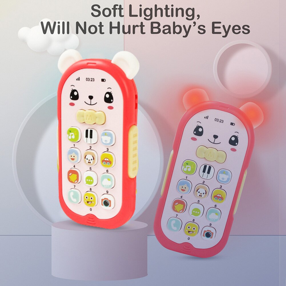 Kinderspeelgoed Mobiele Telefoons Licht Muziek Simulatie Mobiele Telefoons Comfort Muziek Multifunctionele Baby Educatief Lichtgevende Speelgoed