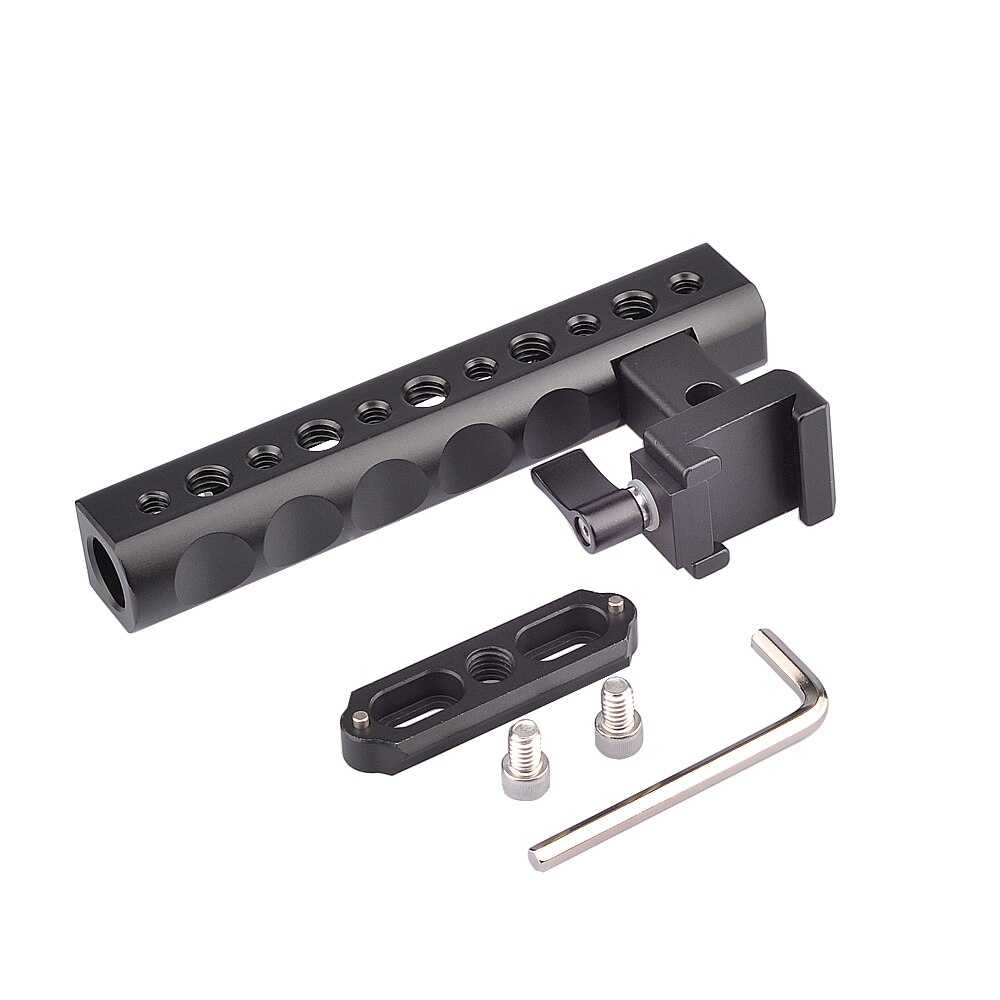 Camera QR NATO Top Kaas Handvat Veiligheid Rail Grip met Schoen Mount voor DSLR Camera/Camcorder/Actie Camera kooi