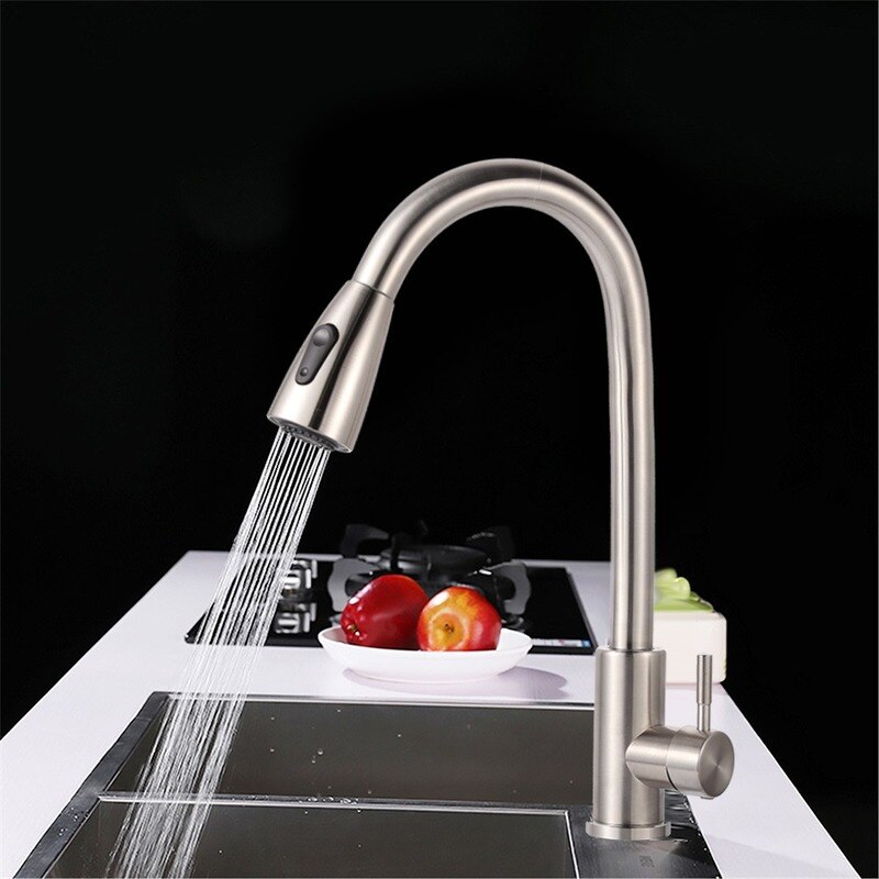 Sprayer Plating Nozzle Sink Basin Kitchen Pull Out Faucet Universal Replacement 360 Degree Faucet 2 Modes