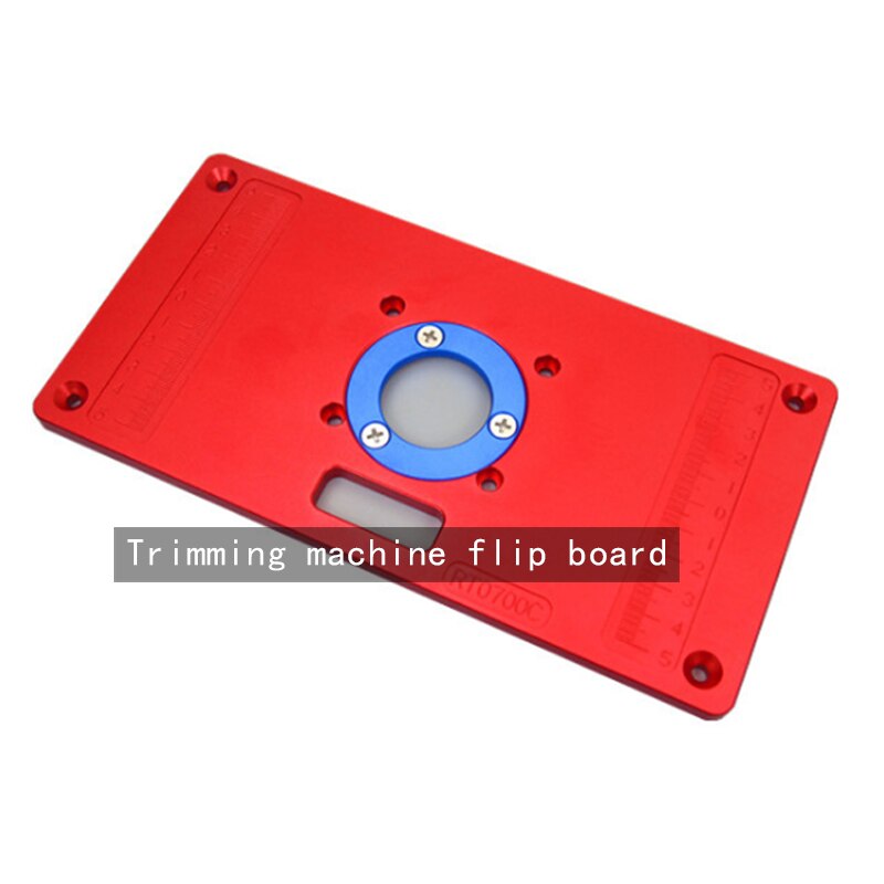 Multifunctional Aluminum Router Table Insert Plate Ring Screw for Woodworking Benches RT0700C Router Trimmer Red