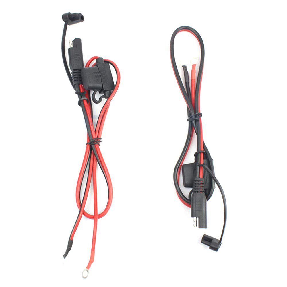 2 PCS Motorcycle Moto Battery Cable Direct Terminal Connector Cables 2-pin Quick Disconnect Plug Compatible: Default Title