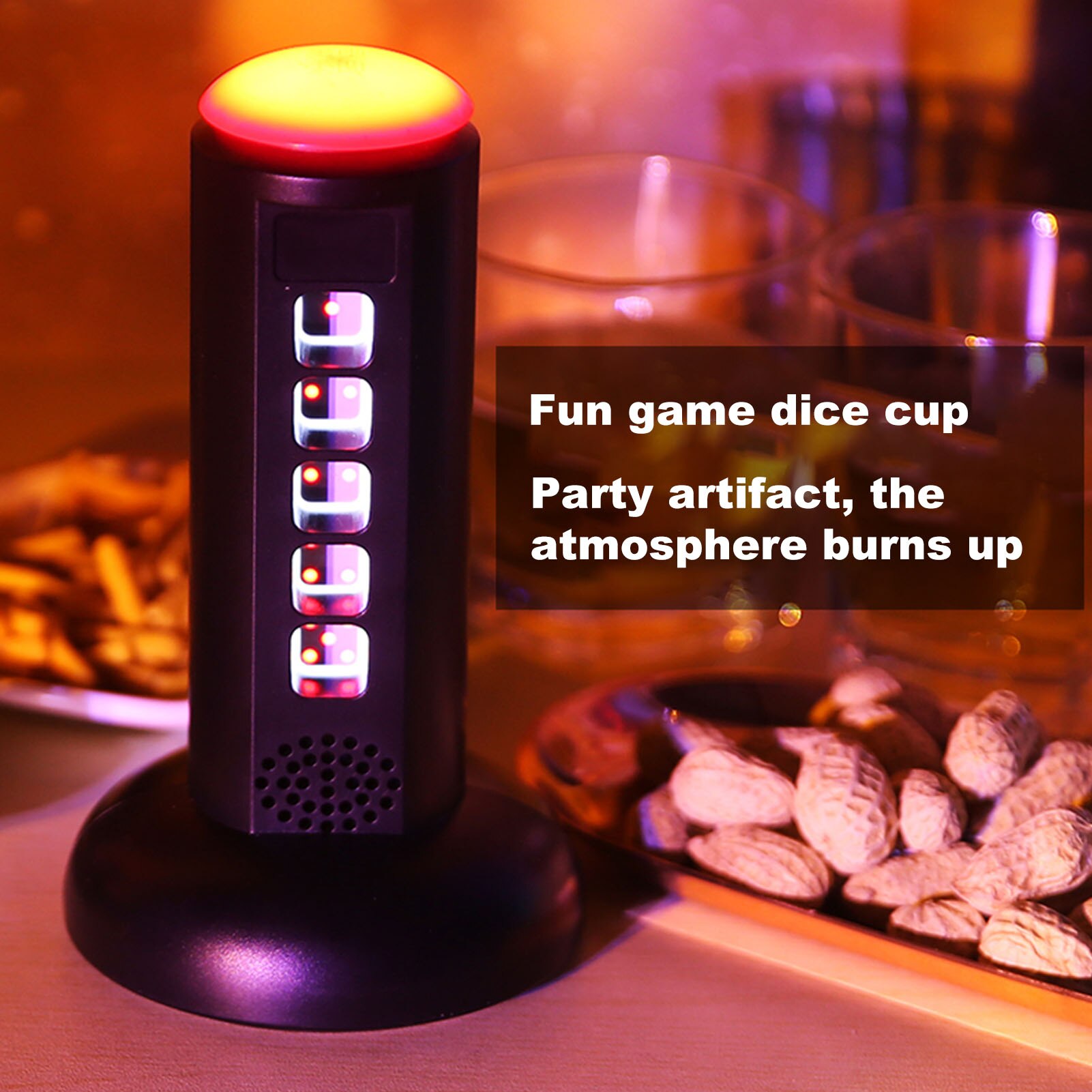 Electronic Dice Cup Games With LED Display Pub Bar Family Party Entertainment Game Toys For Travel (without Battery)