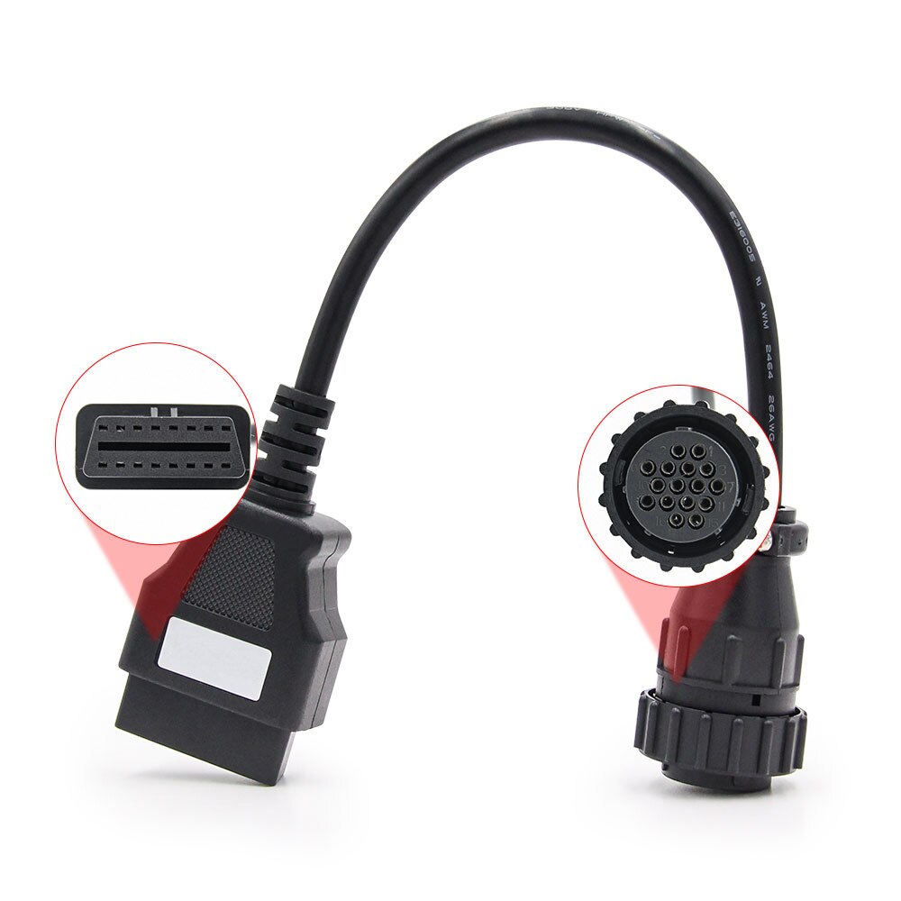 Conector de escáner OBD2 de 16 pines para camiones SCANIA, para camiones Scania, OBD a OBD, 2, 16 Pines, herramienta de diagnóstico de Cable de extensión OBDll
