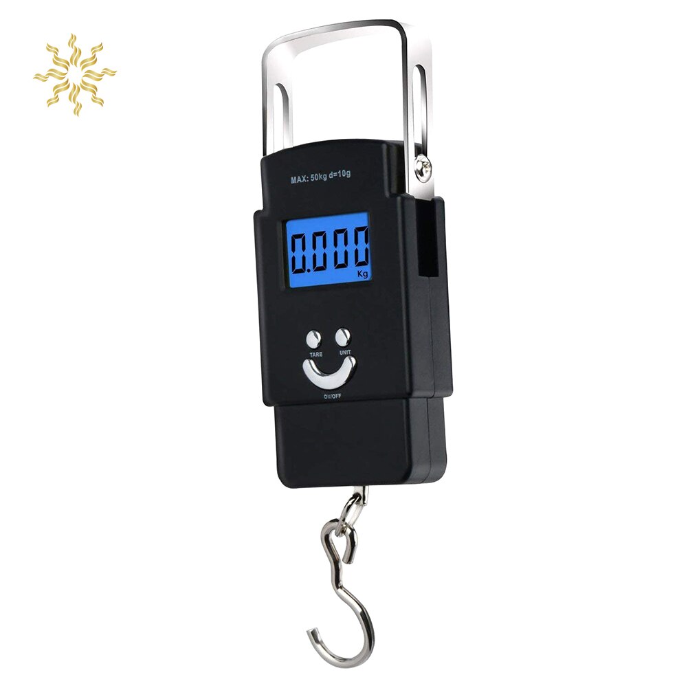 Electronic Digital Hand Held Balance Fishing Scale Electronic Digital Postal Hanging Hook Scale With Backlit LCD Display K802