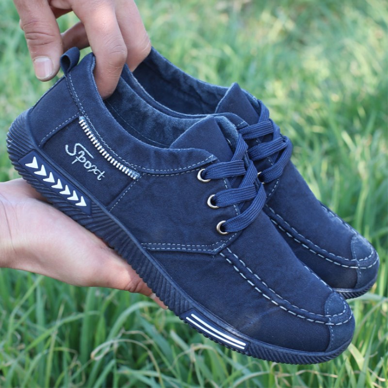 Heren outdoor canvas wandelschoenen heren denim stoffen schoenen zomer herenschoenen vulkaniseren heren platte schoenen maat 38-46