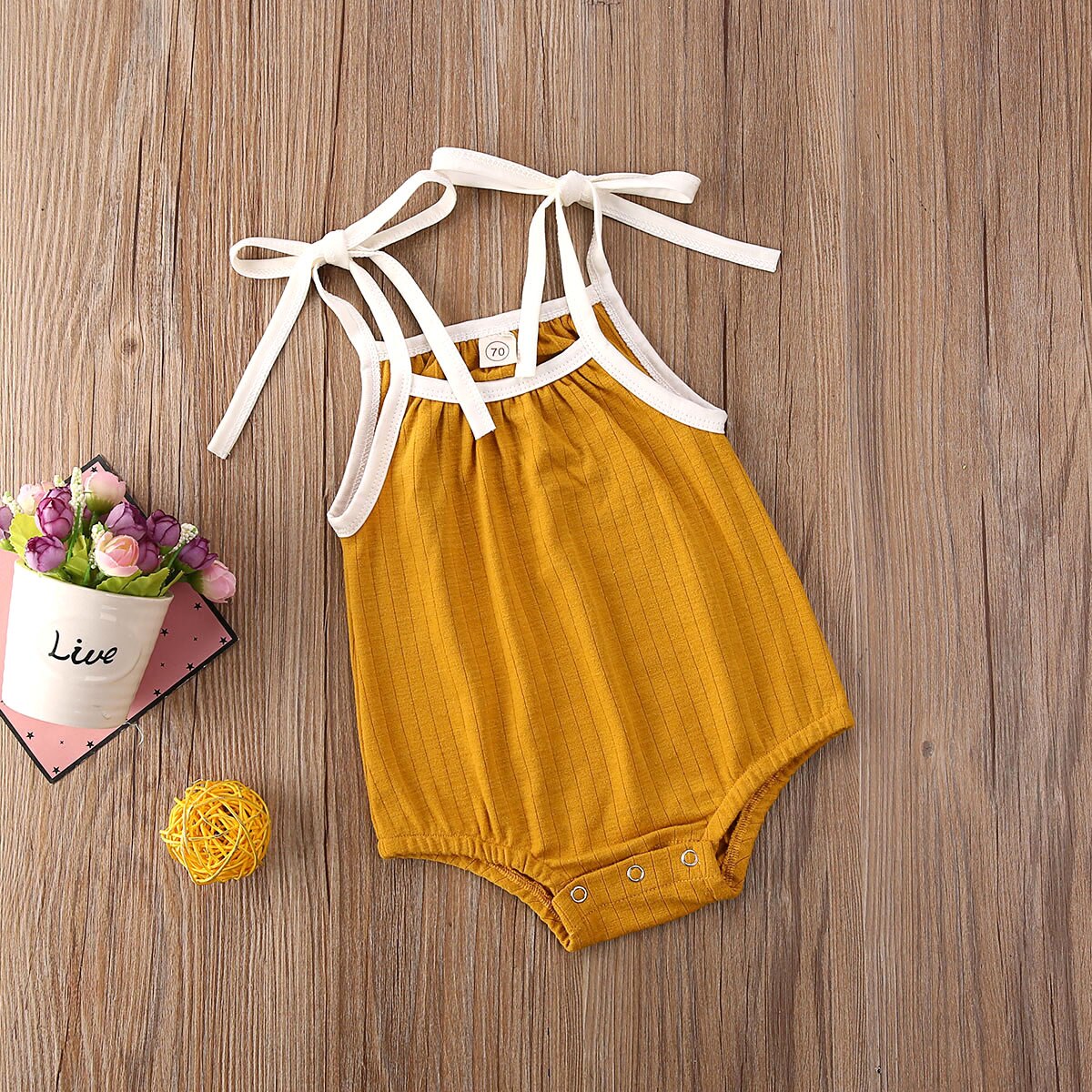 Baby Summer Clothing Toddler Baby Girl Kid Clothes Sling Romper Jumpsuit Strap Solid Sunsuit Outfit Tops 0-24M