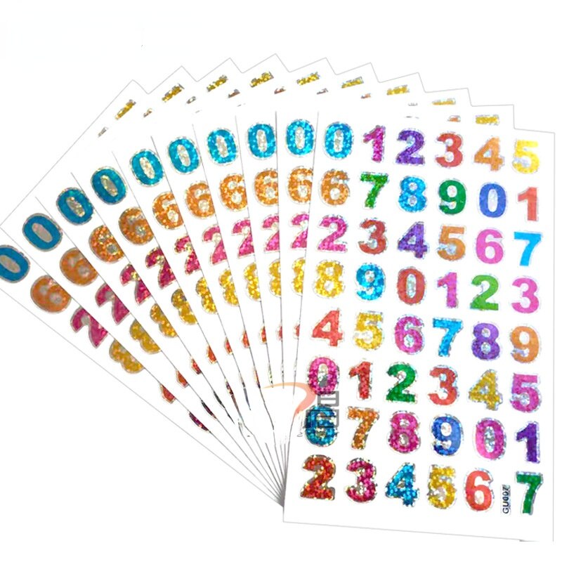 10 Sheets Glitter Letter Stickers Self-Adhesive Alphabet Stickers for Scrapbooking or Embellishment Alphabet Letters Name Card: number007