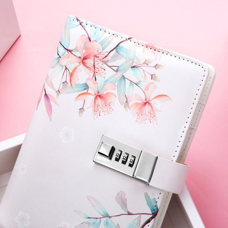 Password Notebook with Combination Lock Personal Secret Diary Notepad