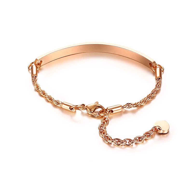 Vnox Beste Vriend Zus Armbanden Vriendschap Sieraden Rose Goud Rvs Ketting