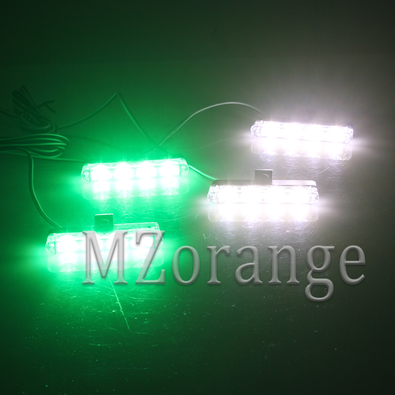 4x4 LED cc 12V luz estroboscópica de advertencia luz de policía intermitente luces de bomberos ambulancia blanco amarillo rojo azul CarTruck luz de día