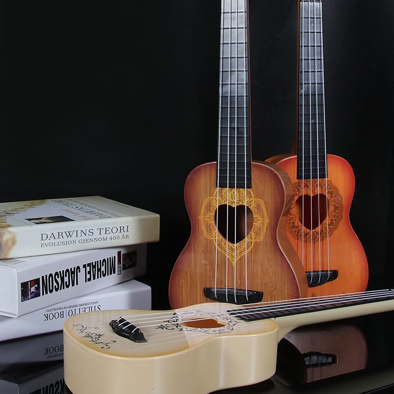 Ukulele – Instruments de musique à quatre cordes, d'anniversaire pour enfants, jouets en plastique, Mini guitare pour étudiant Uke pour débutants