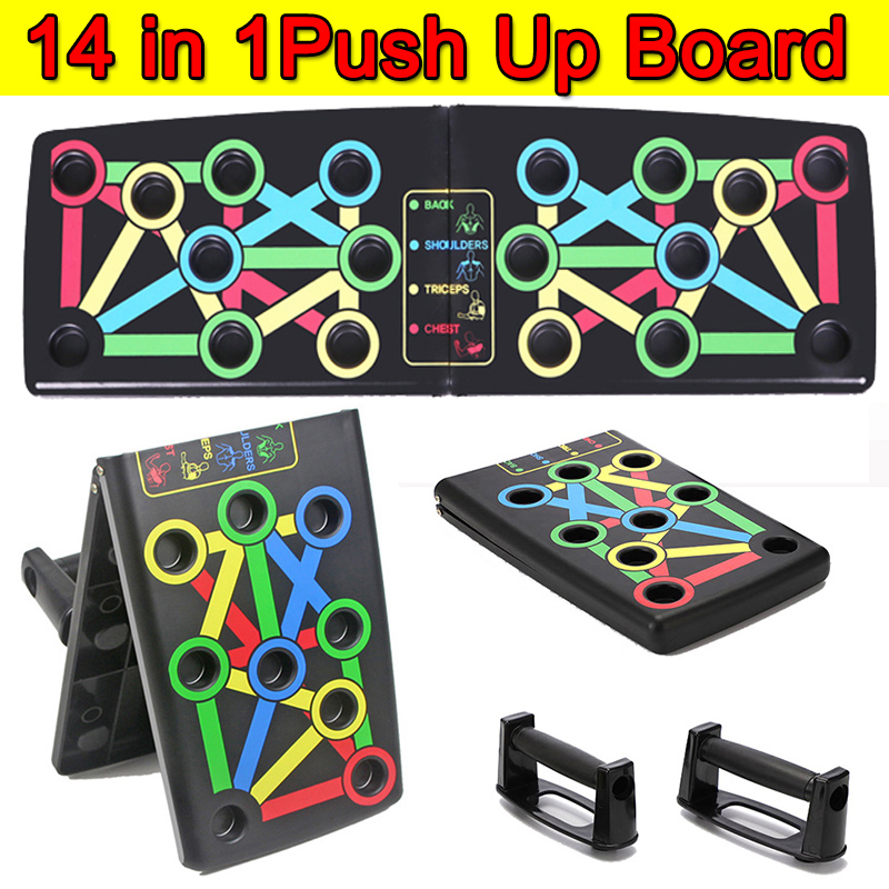 14 in 1 Home Push Up Board Body Building Fitness Exercise Men Women Push-up Stands GYM Sports Muscle Training Workout Exercise
