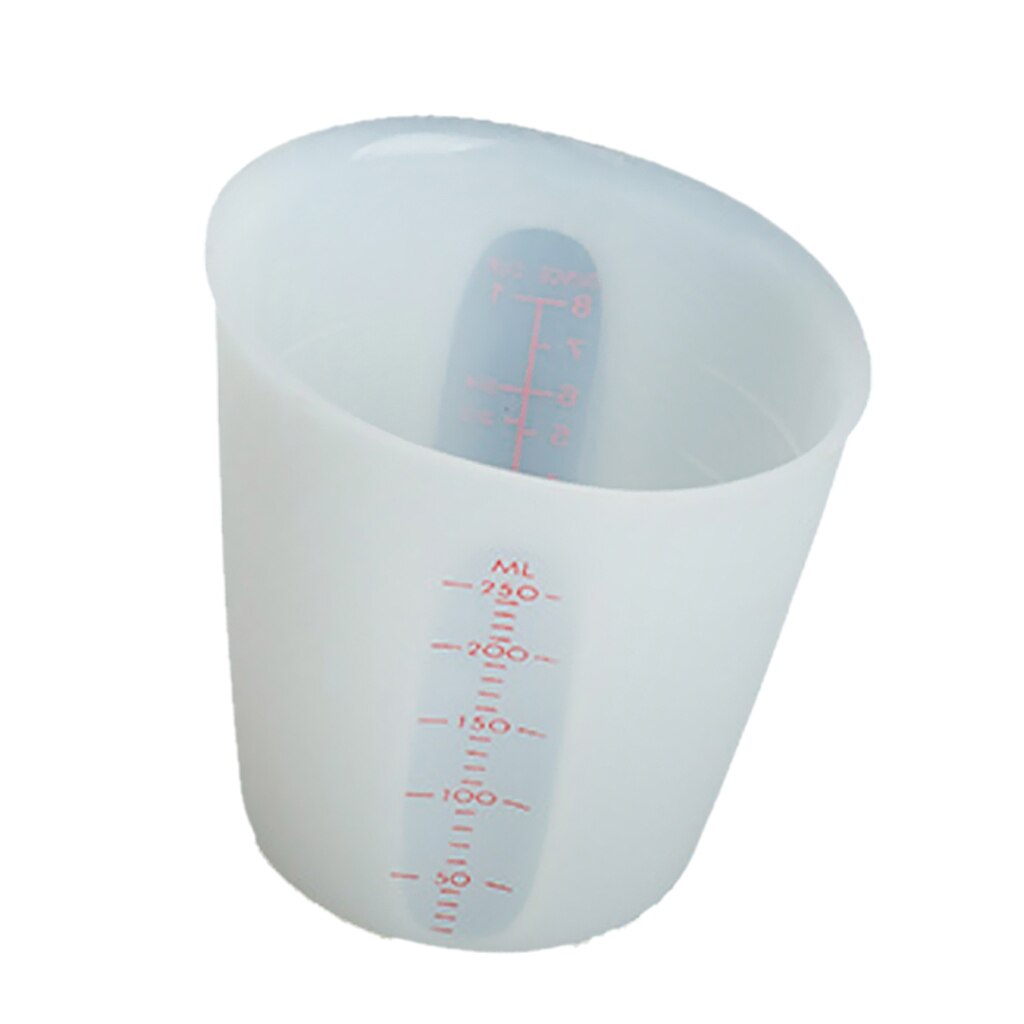 Kitchen Lab Measuring Cup Pitcher Jug Pour Spout with Measurement 250ml/500ml: White 250ml