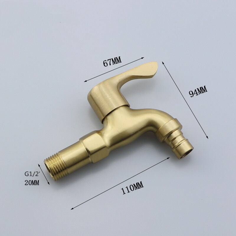 1PC Brass Outside Tap Washing Machine faucet Toilet Bibcocks Decorative Outdoor Garden Faucet 1/2' or 3/4'