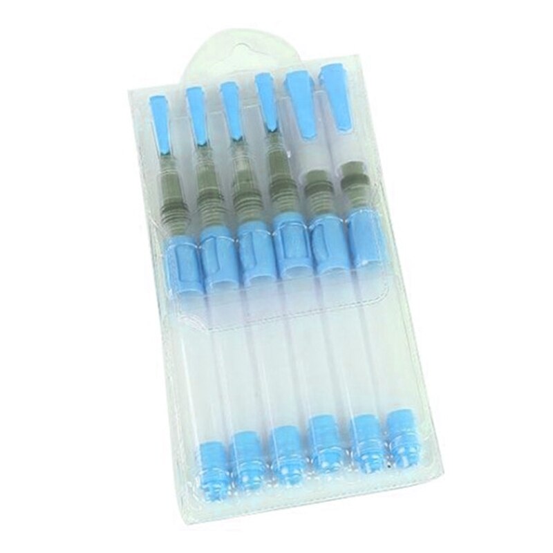 6Pcs Water Brush Water Paint Brush Large Capacity Soft Watercolor Painting Brush for Beginner Drawing Art Supplies: Blue