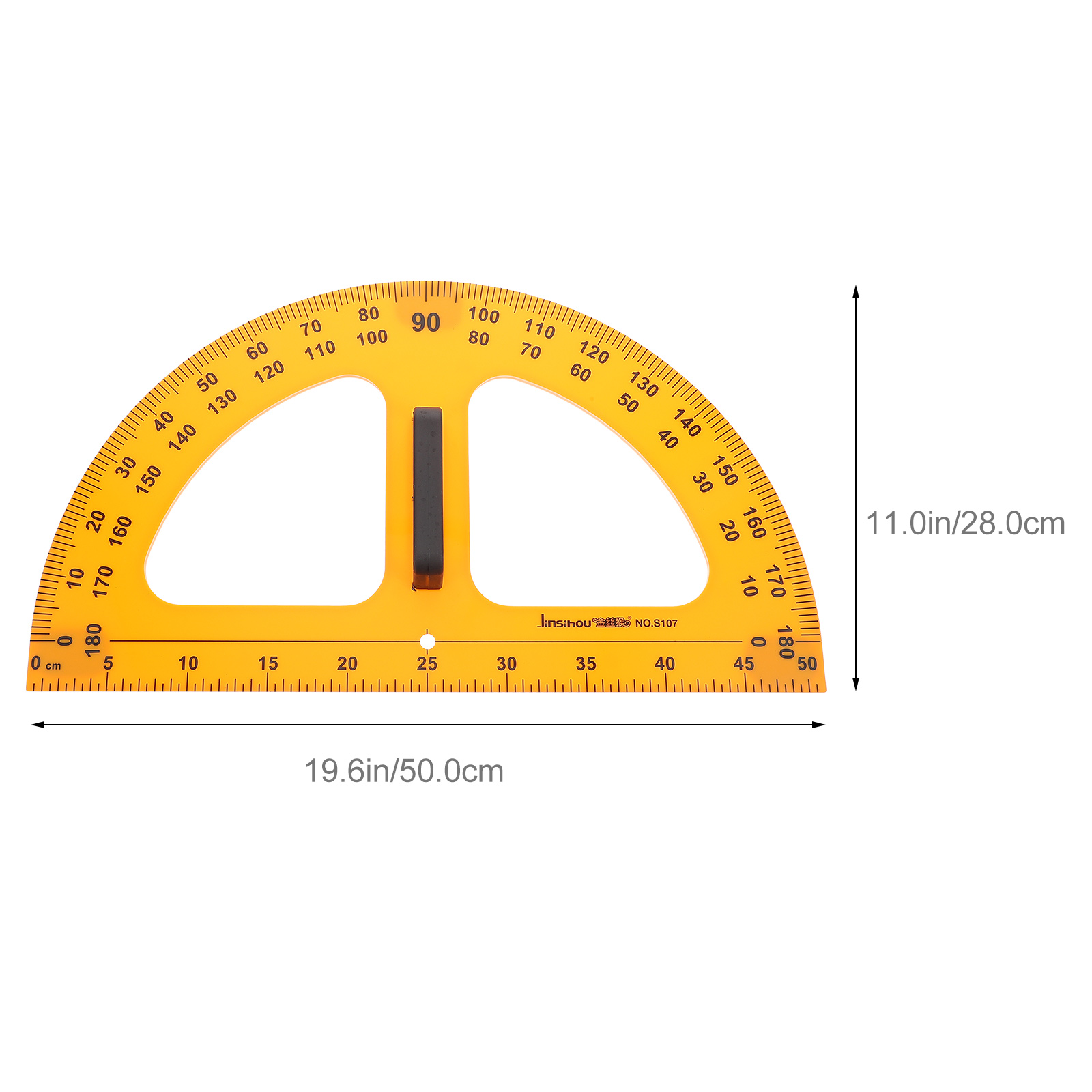Teaching Tool Plastic Protractor Angle Protractor Measuring Protractor for Math Teaching Blackboard Teacher