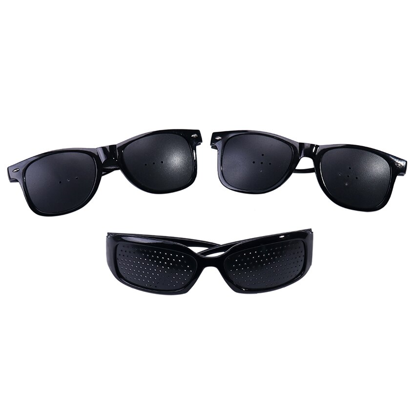 Black Sunglasses Anti-fatigue Vision Care Microporous Glasses Eye Exercise Eyesight Improve Anti-myopia Unisex Eyewear