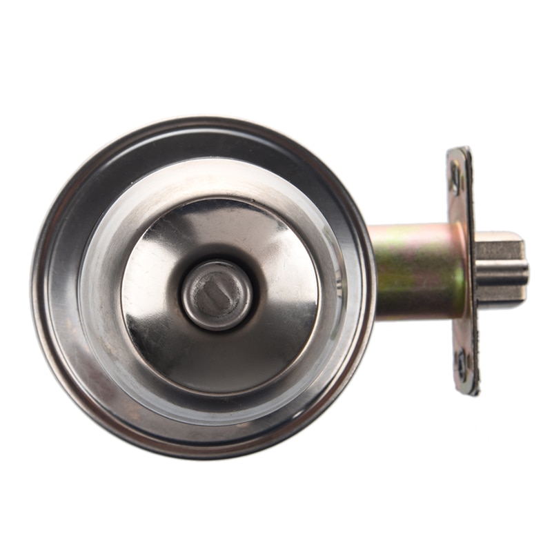 Stainless Steel Round Door Knobs Handle Entrance Passage Lock Entry with Key