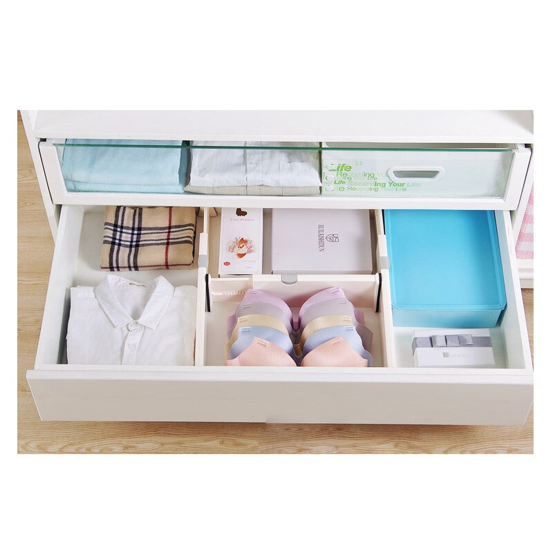 Adjustable Storage Drawers Divider Retractable Plastic Drawer Partition Holder Household Storage Clapboard Clothes Storage Tool