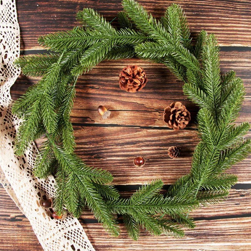 35Pcs Kunstmatige Pine Picks Kerst Pine Takken Naalden Voor Decoratie