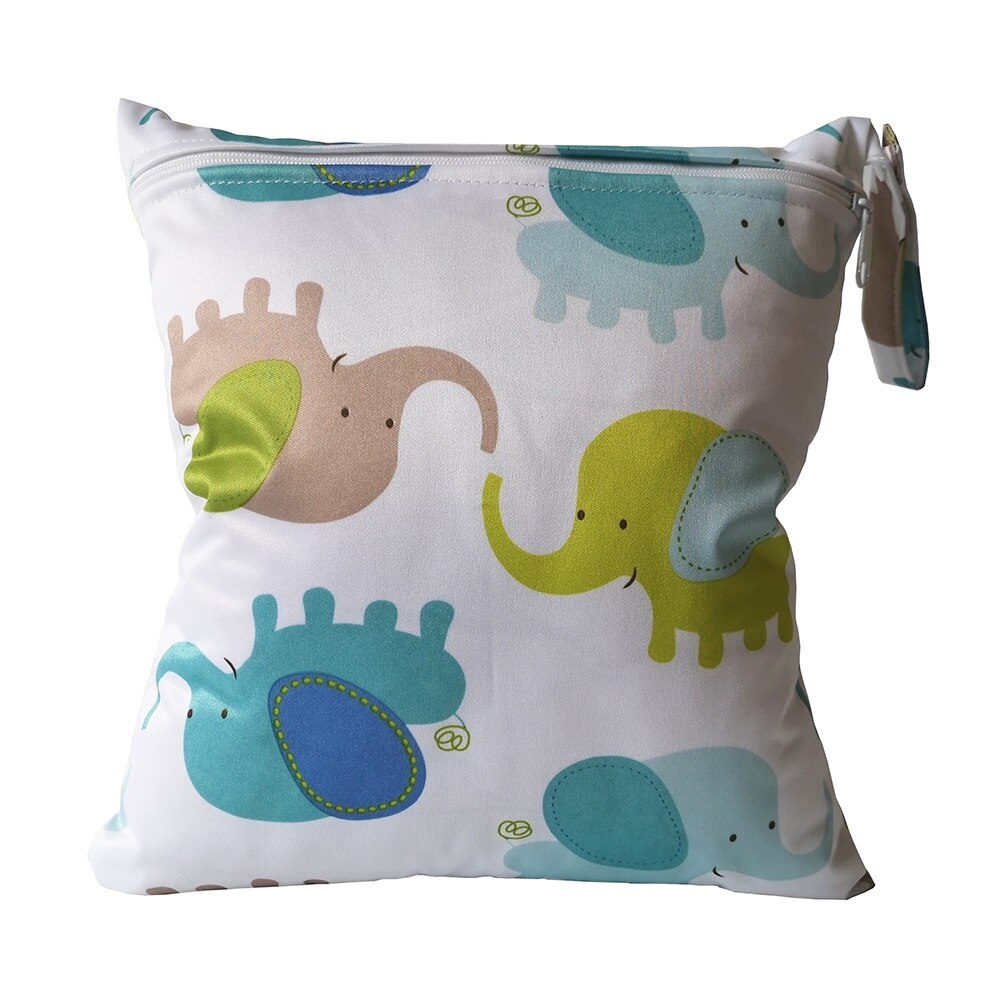 15 Kleuren Waterdichte Natte Zakken Digitale Print Luiertas Kan Wassen Urine Bag Mooie Animal Patroon Single Rits Luiertas: xiang